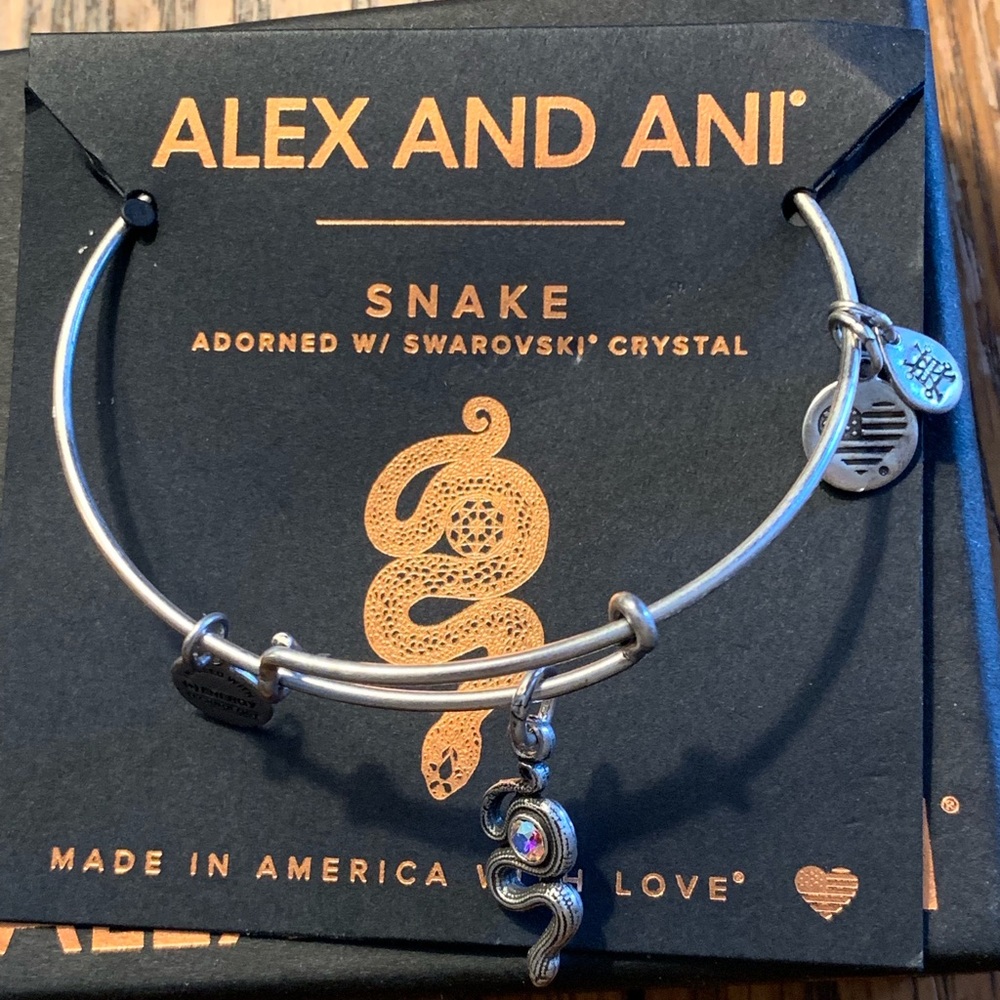 Alex and Ani Snake w/Swarovski Crystal